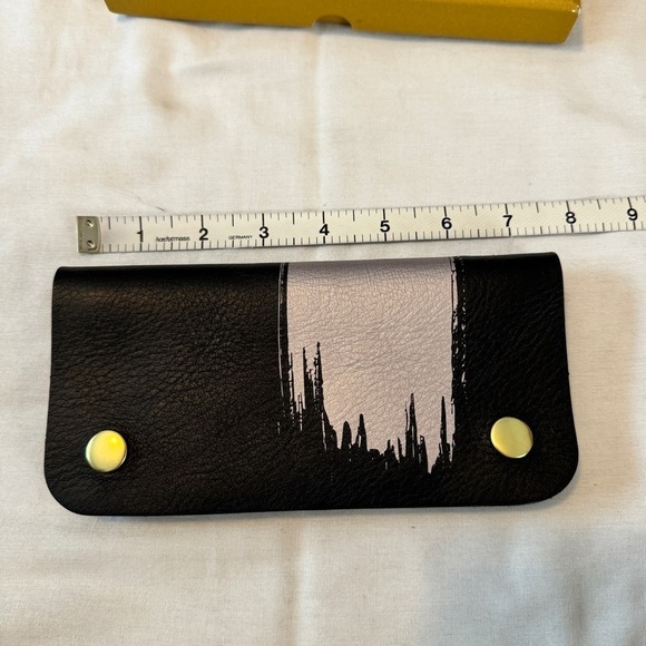 Minor History Leather Ledger Wallet in Black & Gray - Picture 7 of 8